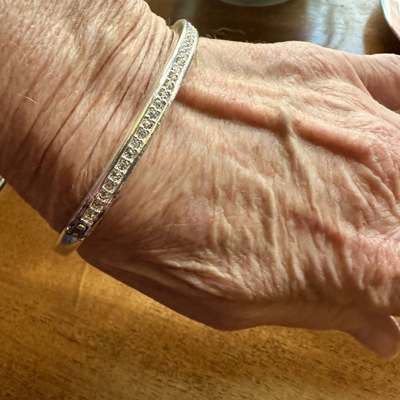 Silvertone Avon CZ Pave Diamond Bracelet - Picture 1 of 10